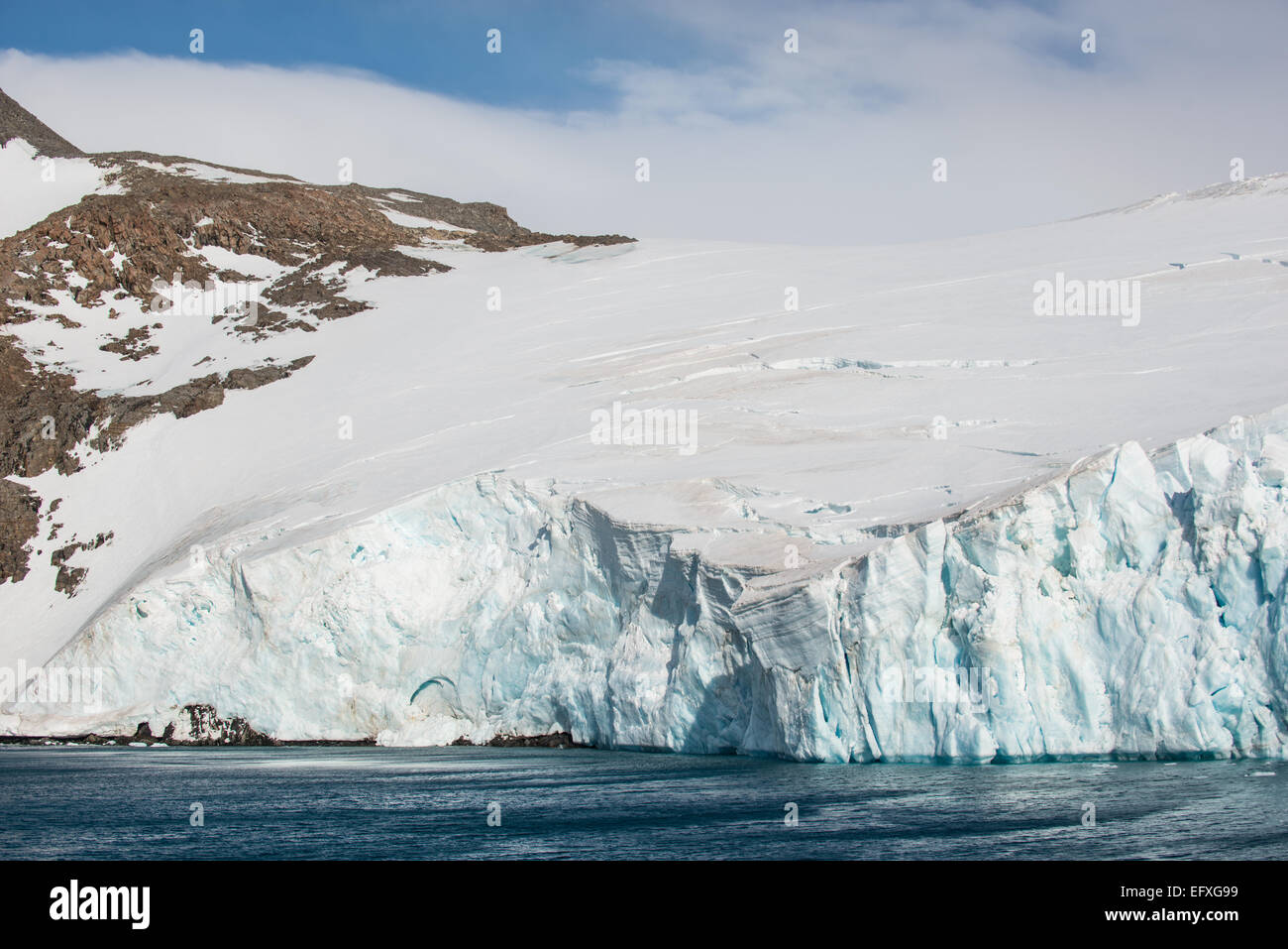 Gletscher in Hope Bay, Trinity Halbinsel, antarktische Halbinsel Stockfoto