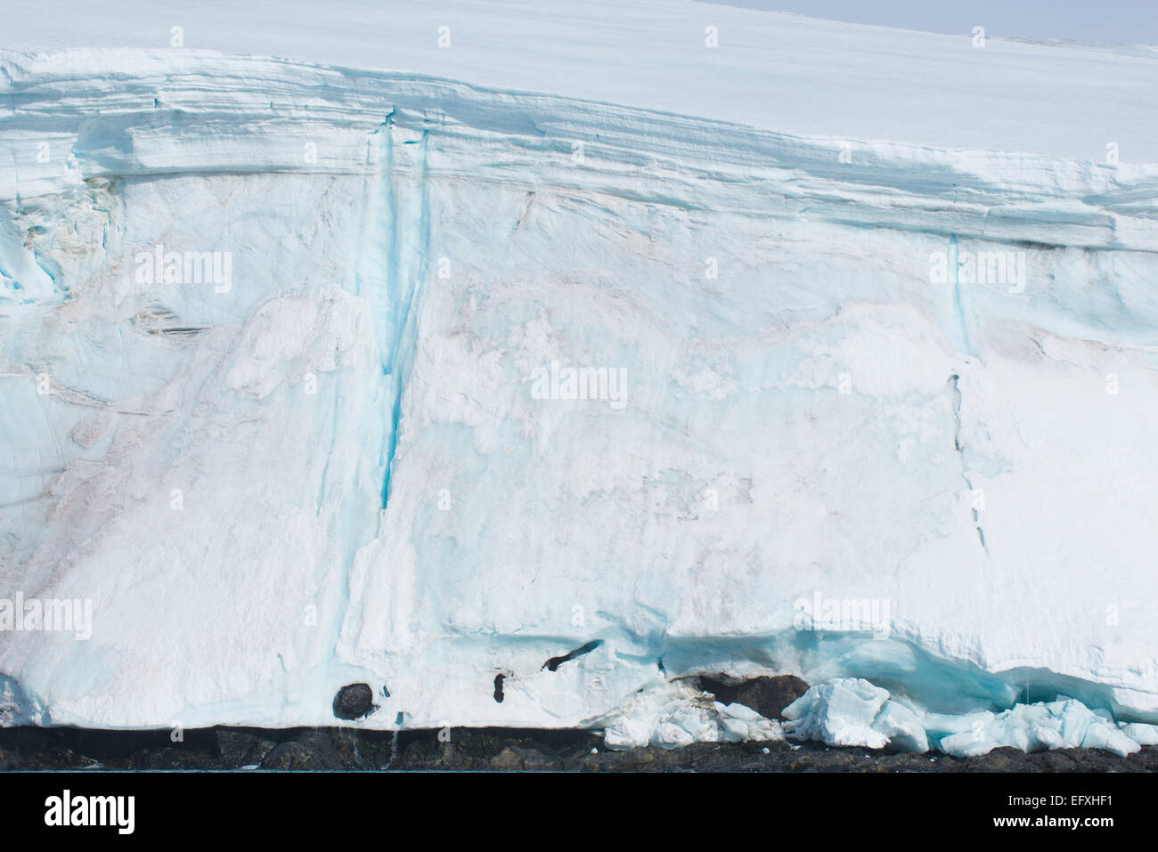 Gletscher Gletscherspalte in Hope Bay, Trinity Halbinsel, antarktische Halbinsel Stockfoto