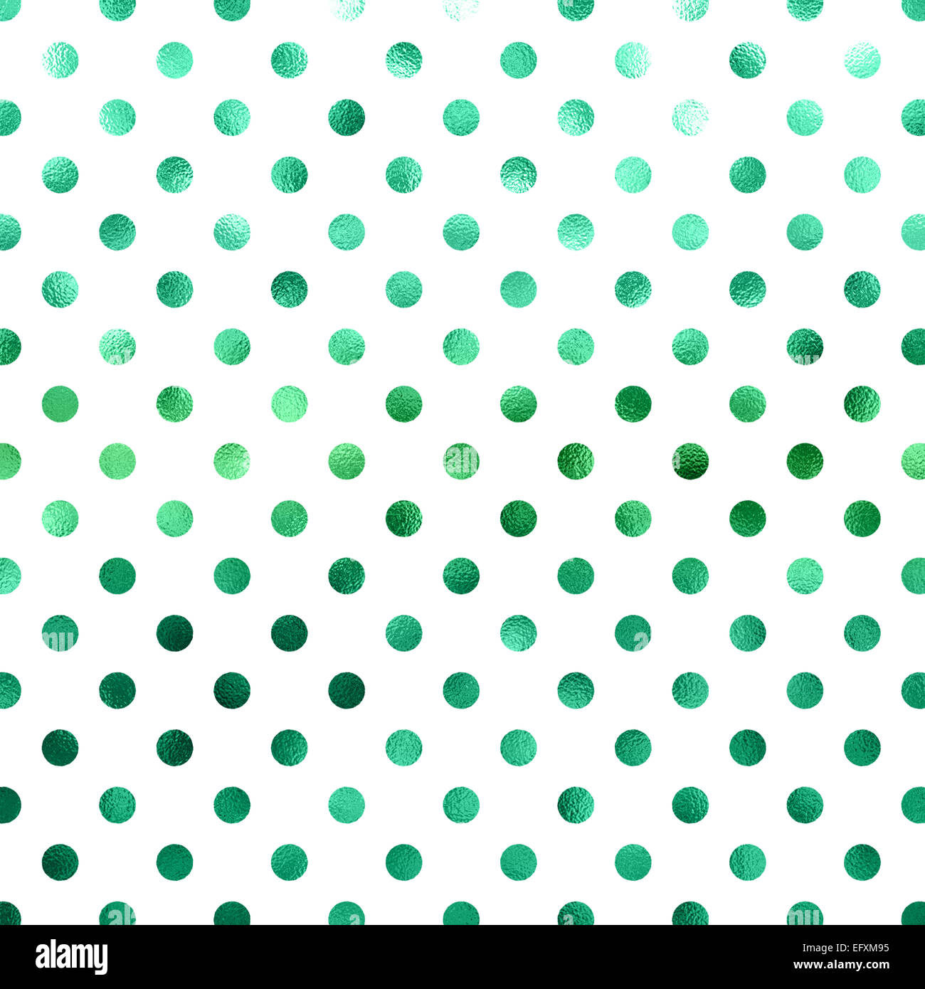 Grün weiß Polka Dot Muster Swiss Dots Textur digitales Papierhintergrund Stockfoto