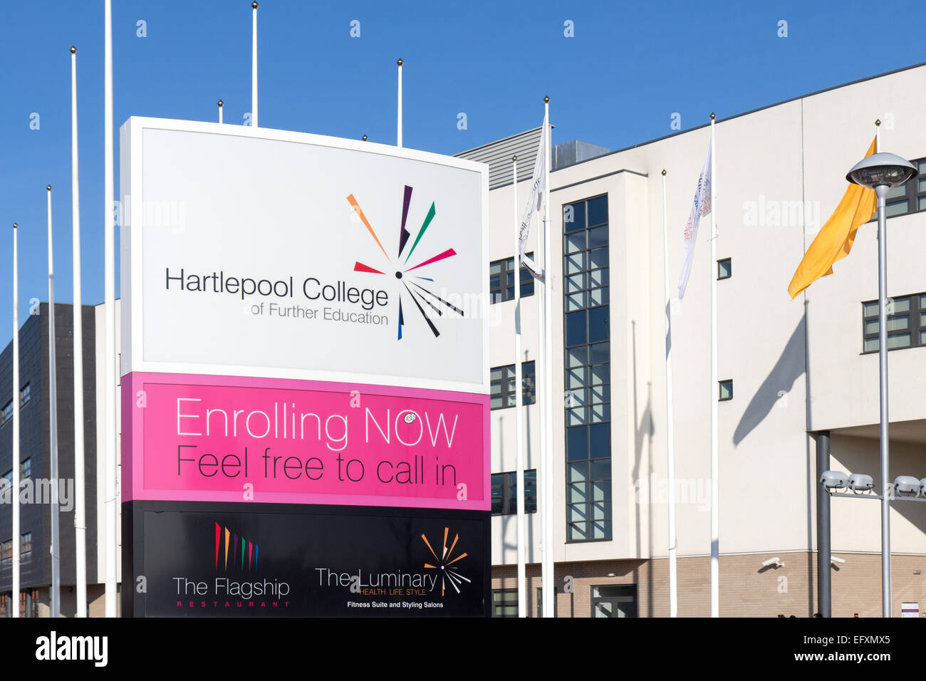 Hartlepool College of Further Education Stockfoto