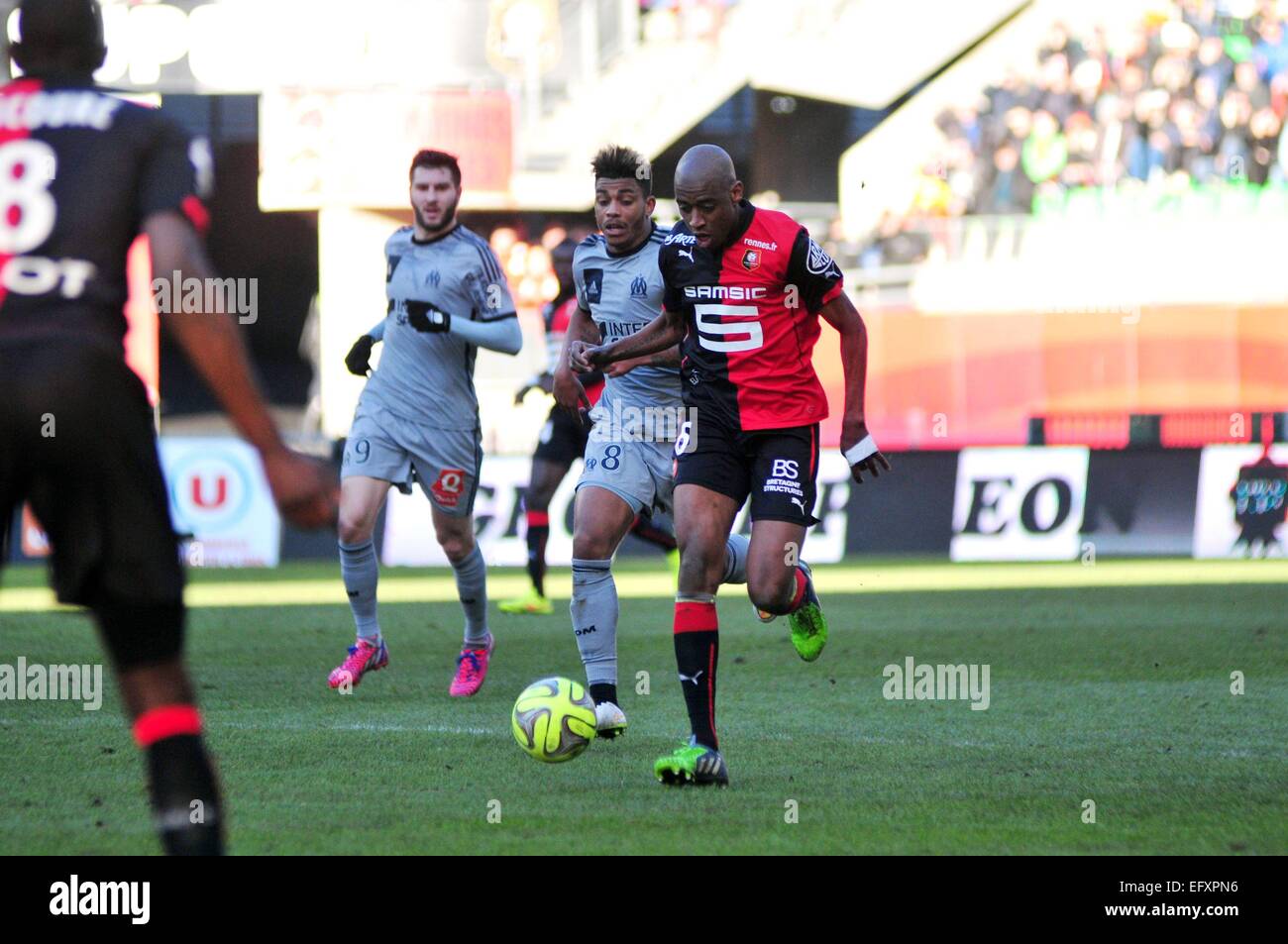 Gelson Fernandes - 07.02.2015 - Rennes/Marseille - 24eme Journee de Ligue 1. Foto: Philippe Le Brech/Icon Sport Stockfoto