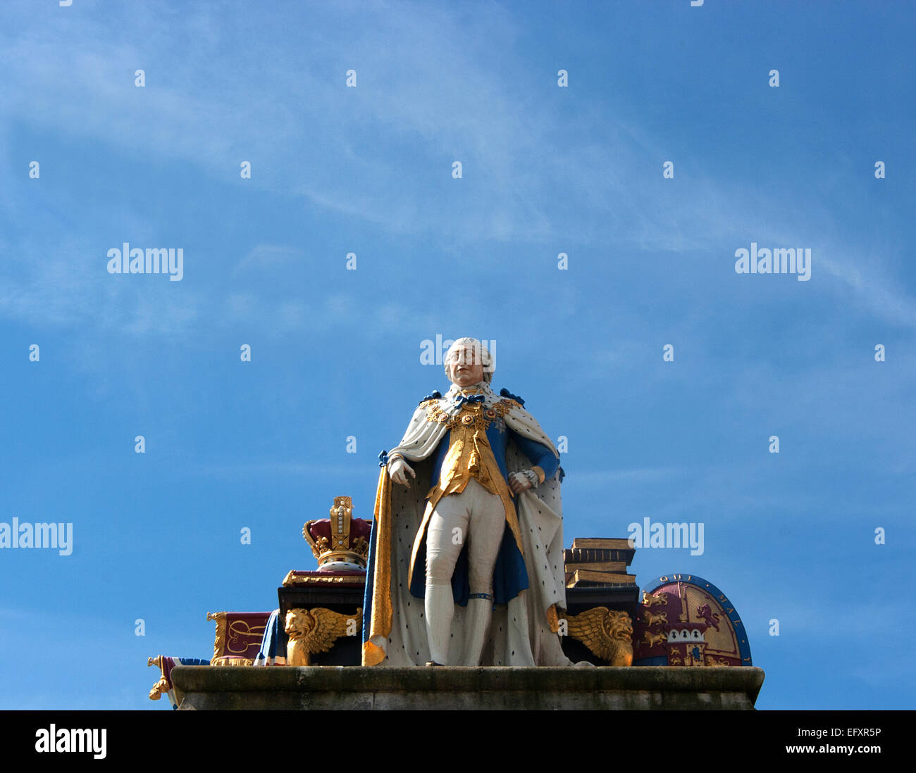 Statue von König George III bei Weymouth, Dorset Stockfoto