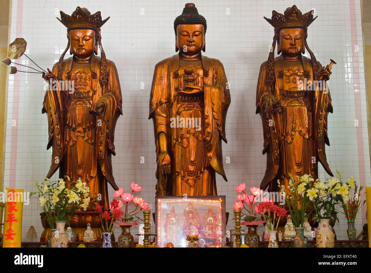 Chinesische Pagode, Agalloch Buddha Pagode, Dalat, Vietnam, Asien Stockfoto