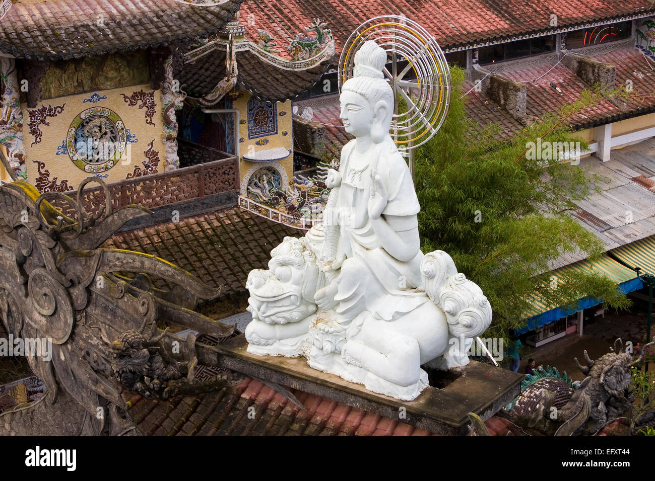 Chinesische Pagode, Agalloch Buddha Pagode, Dalat, Vietnam, Asien Stockfoto