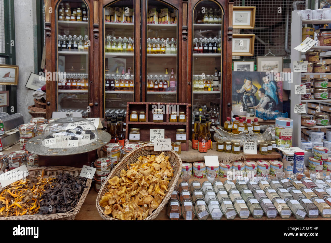 Bezirk Markt, Feinkost, Delikatessen, London Vereinigtes Königreich, Stockfoto