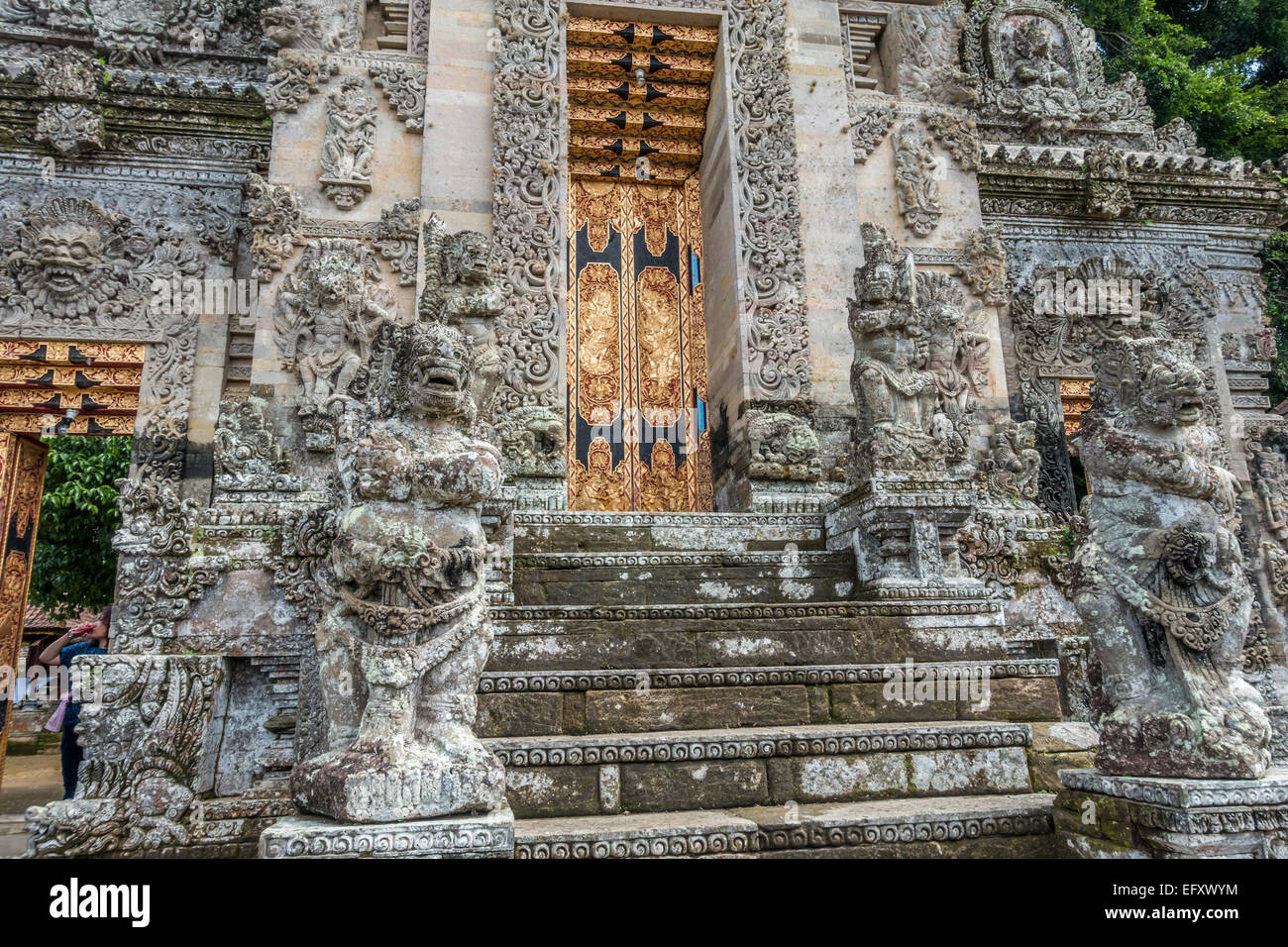 Vor dem Eingang zu den hinduistischen Tempel Pura Kehen Bangli Bali-Indonesien Stockfoto