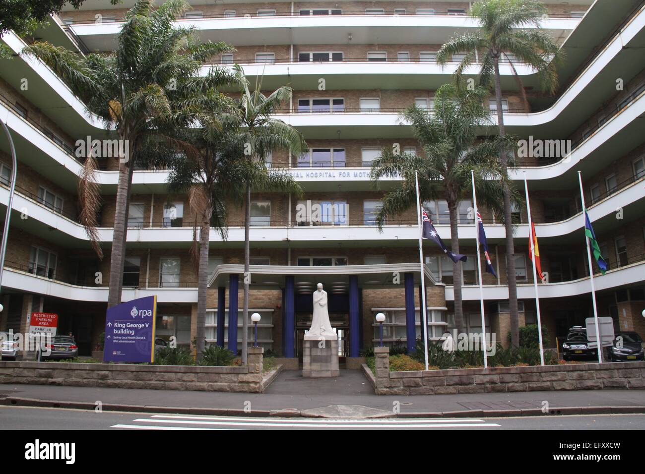 Die King George V Memorial Hospital für Mütter und Babys (KGV) in die Royal Prince Alfred Hospital (RPA) in Camperdown. Stockfoto