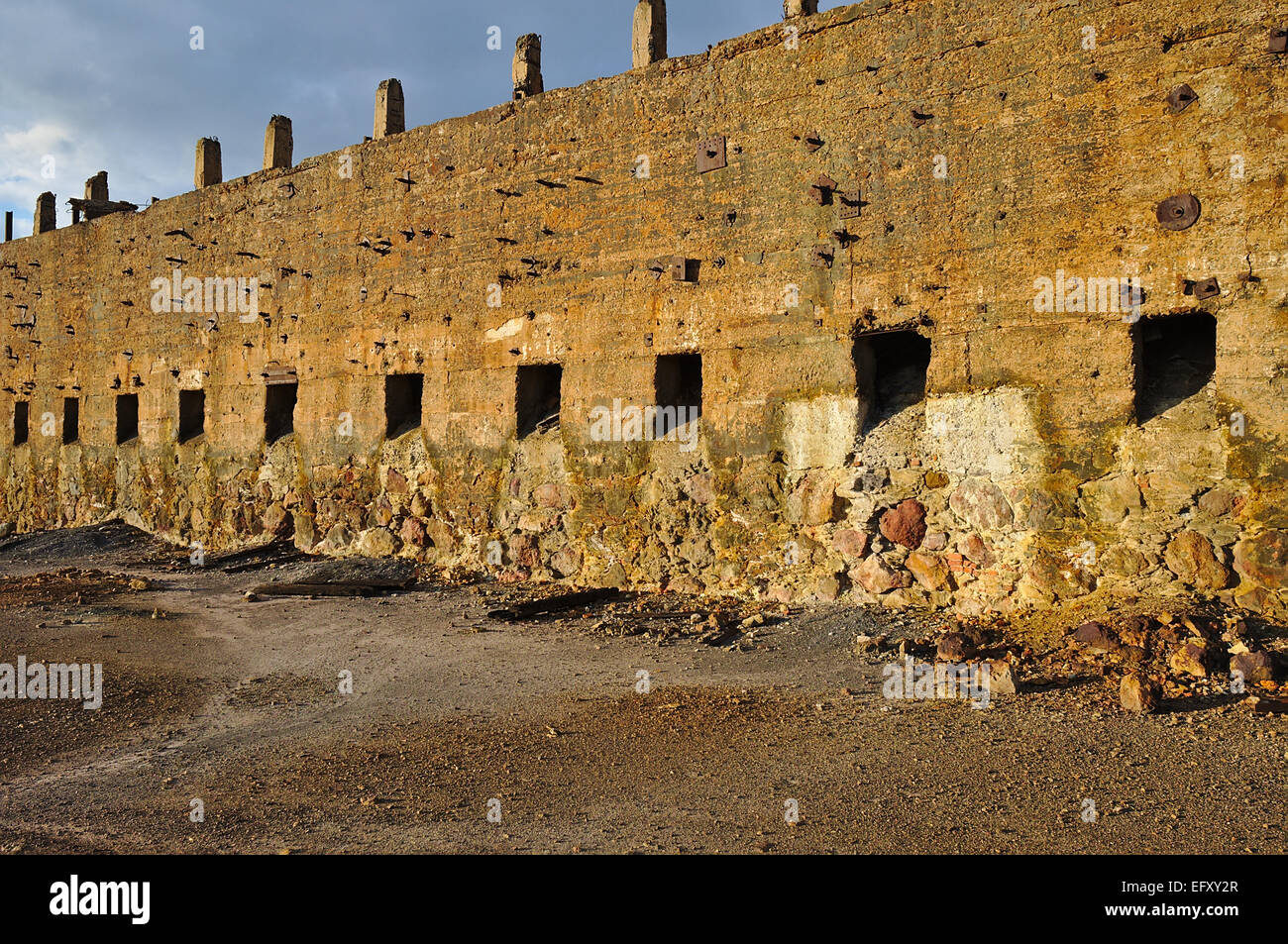 Ruinen der alten mine von Sao Domingos im Alentejo, Portugal Stockfoto