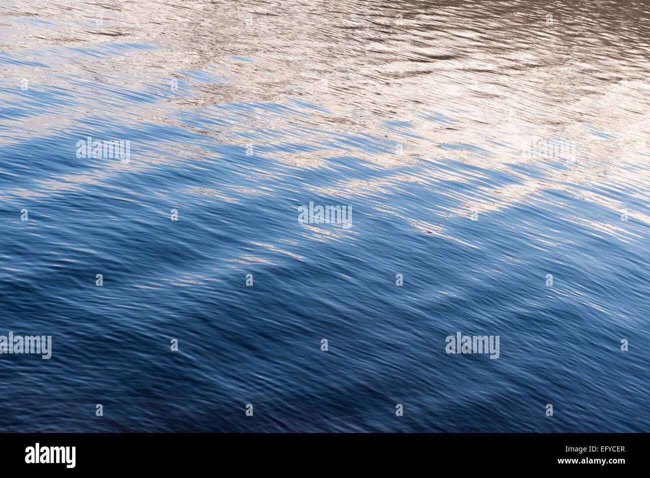 Wildwasser-blaue Welle Muster auf einem schottischen loch Stockfoto