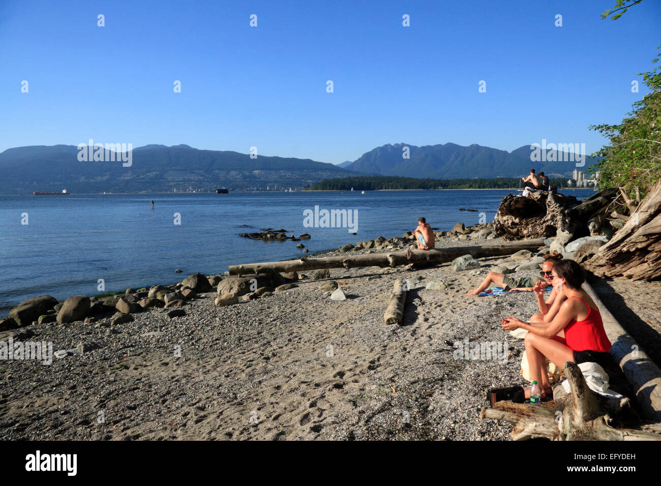 Kitsilano Beach, Vancouver, Britisch-Kolumbien, Kanada Stockfoto