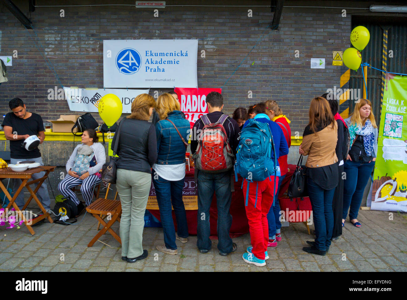 Schokolade Festival, Nakladove Nadrazi Zizkov, Zizkov Bezirk ehemaligen Bahnhof, Prag, Tschechische Republik, Europa Stockfoto