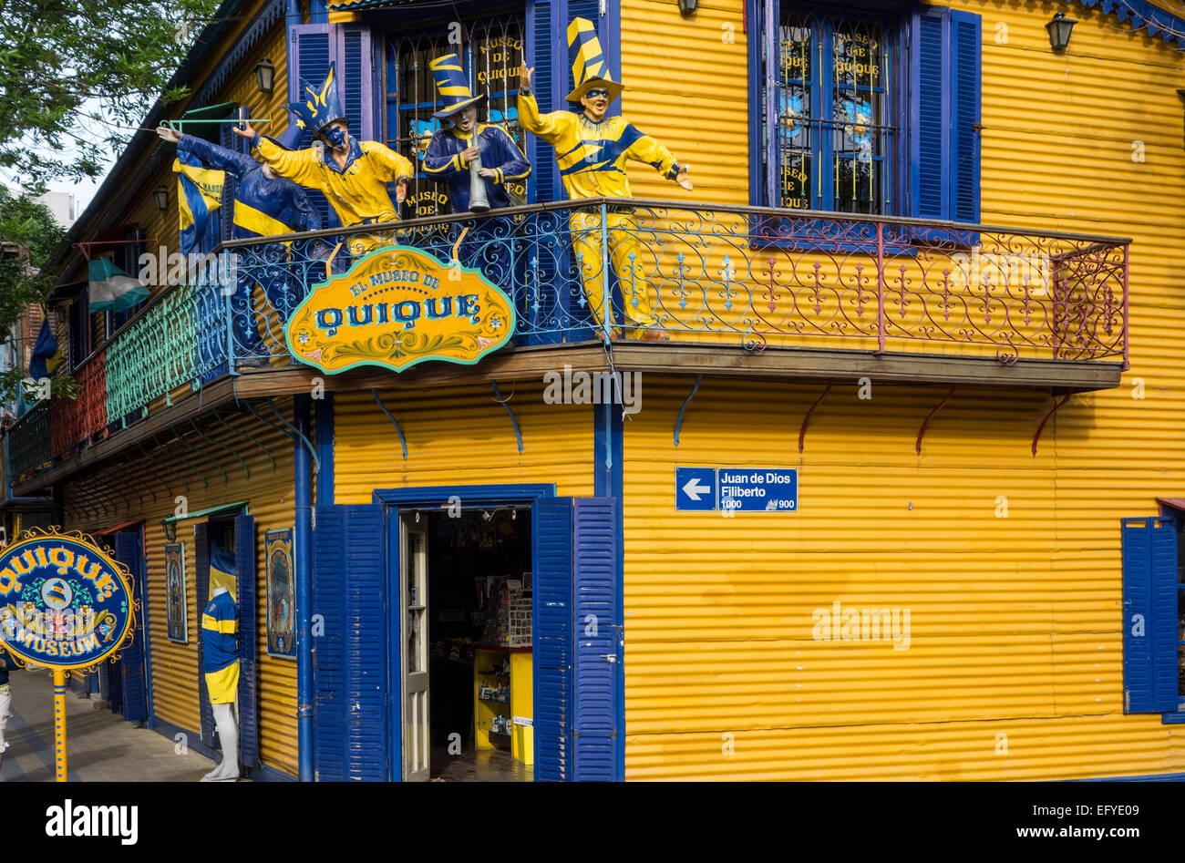El Museo de Quique. Boca Juniors Team Fußballmuseum. La Boca. Buenos Aires. Argentinien Stockfoto