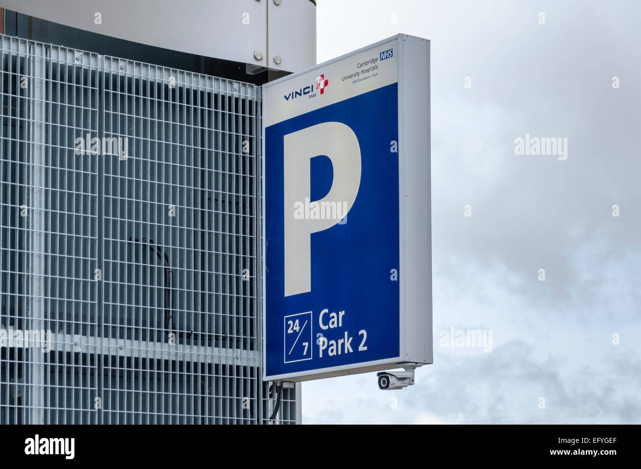 Die Addenbrooke Krankenhaus Hotelparkplatz Stockfoto