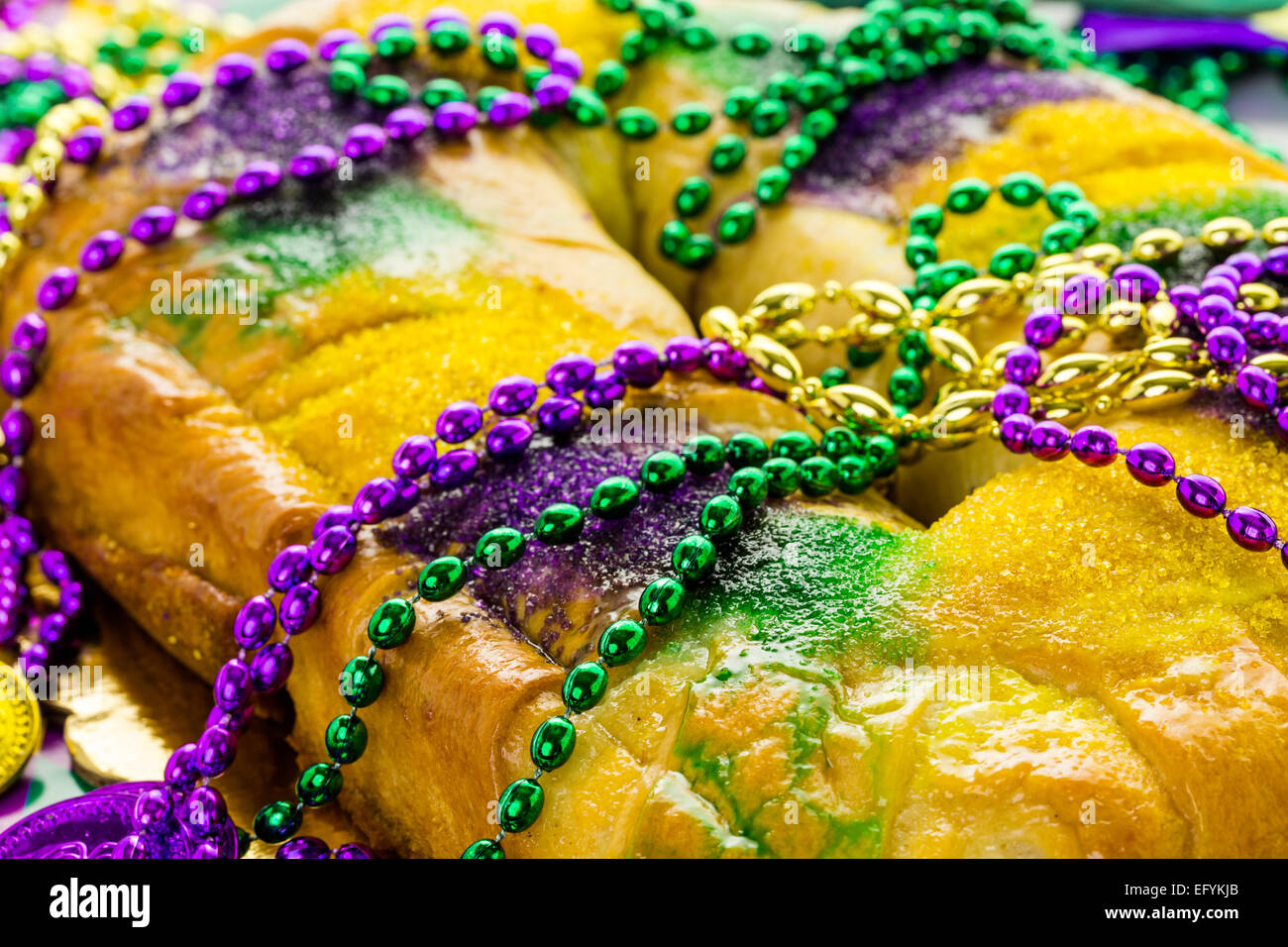 Frisch gebackene Käse König Kuchen für Karneval zu feiern. Stockfoto