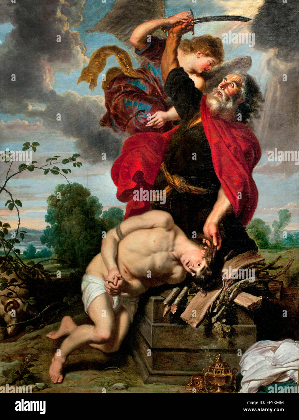 Das Opfer des Abraham 1631 Cornelis de Vos 1584-1651 und Jan Wildens flämischen belgischen Stockfoto