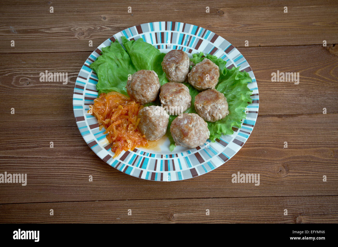 Kofta - Delicious türkische hausgemachte Frikadellen Stockfoto