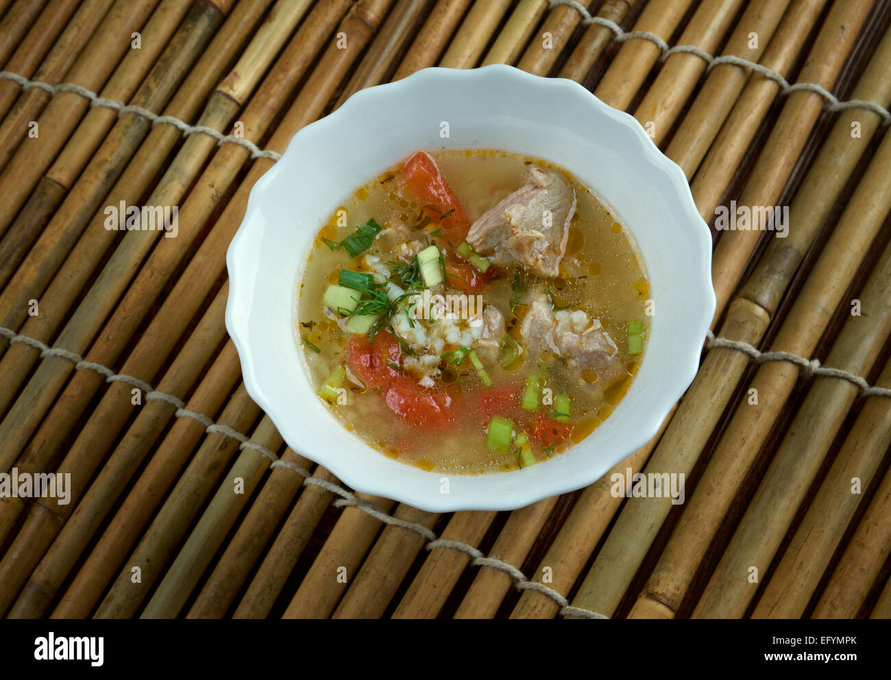 Gekochten Reis Schwein oder Brei für thai-Stil Stockfoto