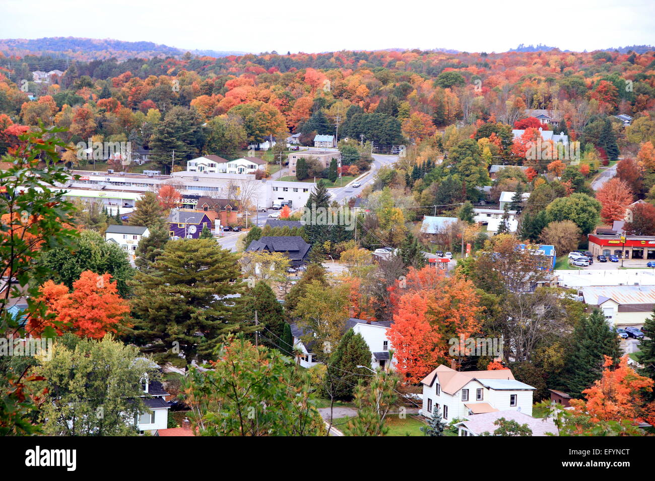 Panoramablick von Huntsville, Kanada Stockfoto