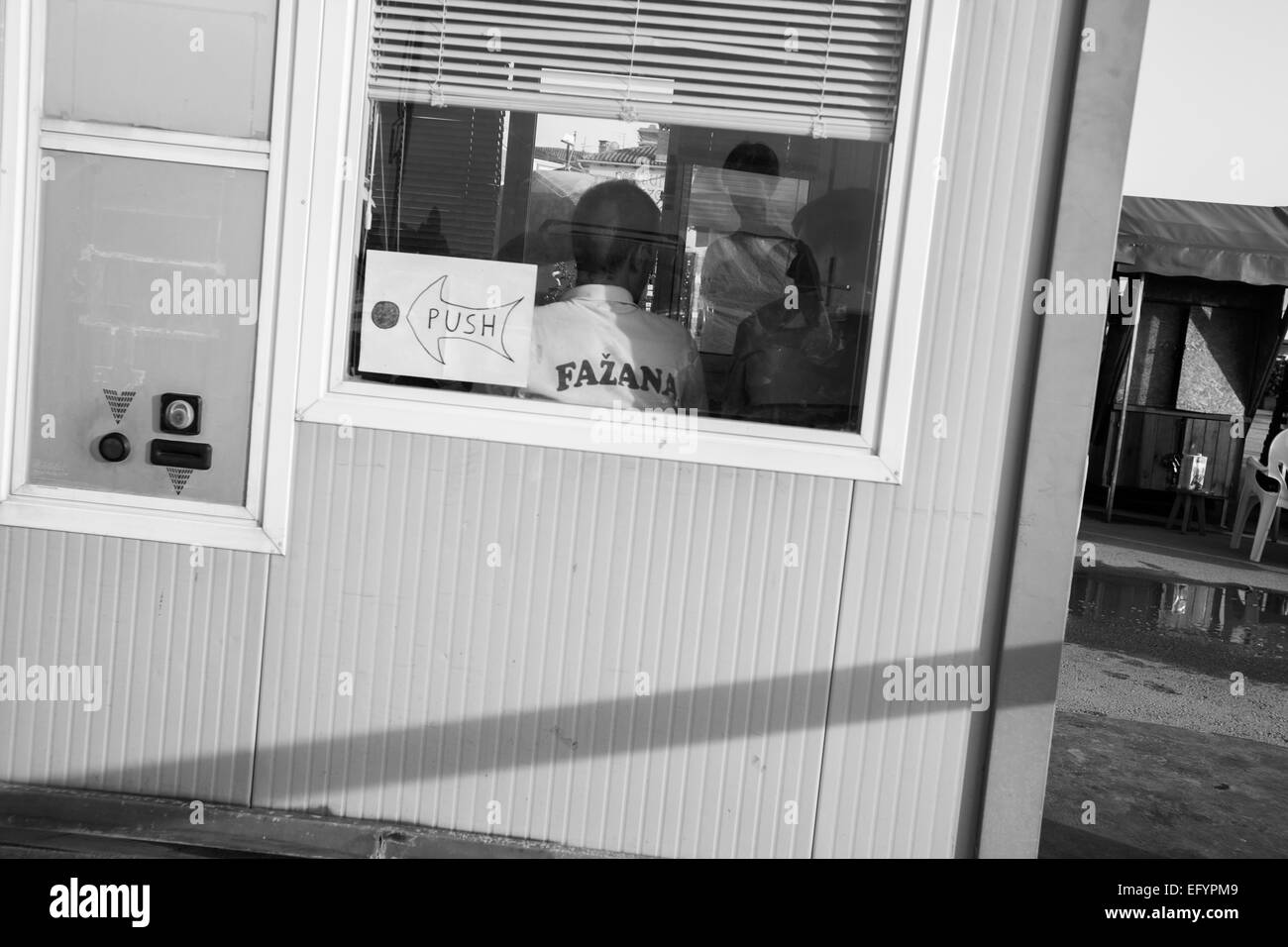 Parkplatz Kerl in Fazana, Kroatien Stockfoto