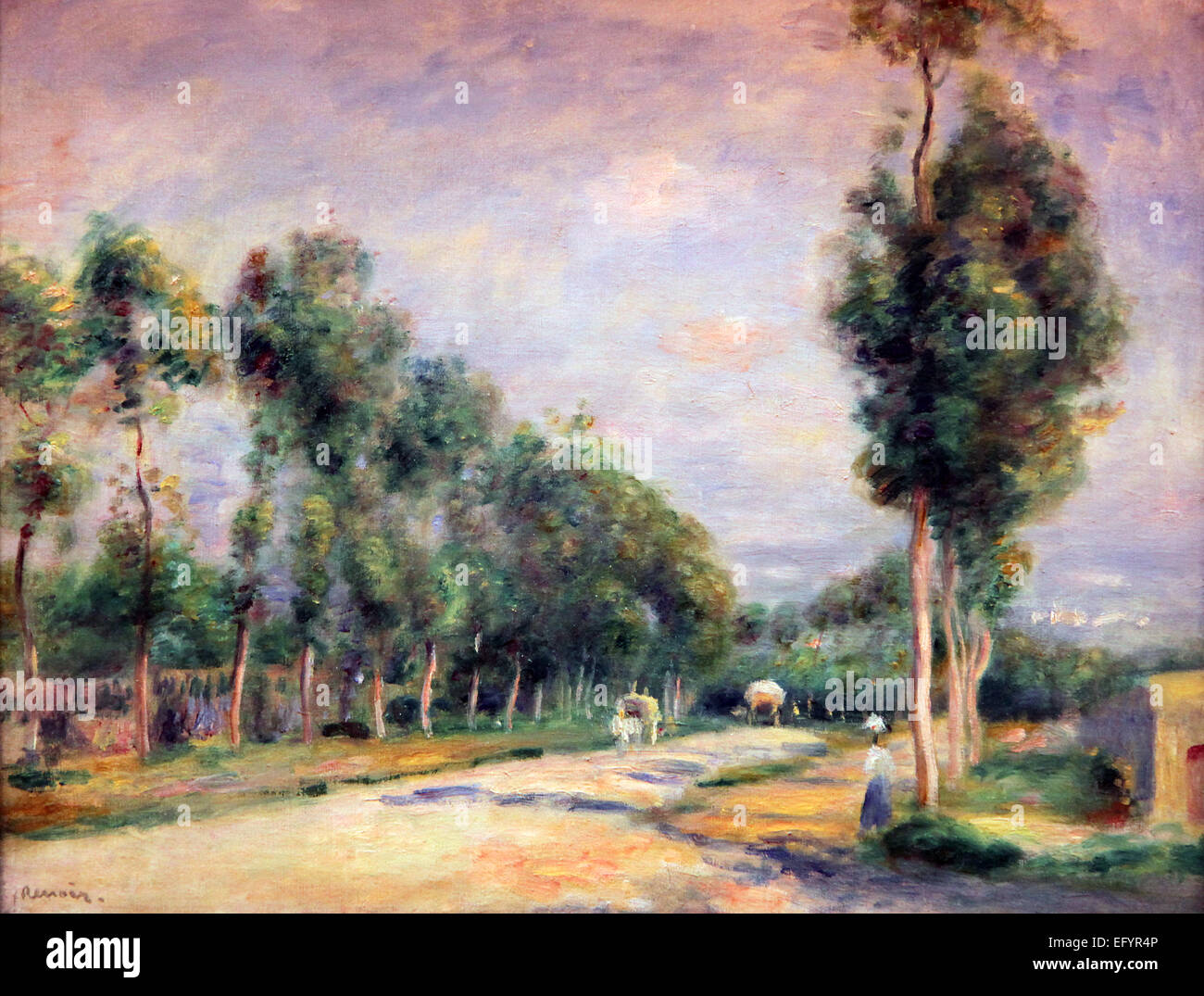 Auguste Renoir 1841-1919.Versailles Louvecienne.Route de Versailles À Louveciennes.1895 Stockfoto