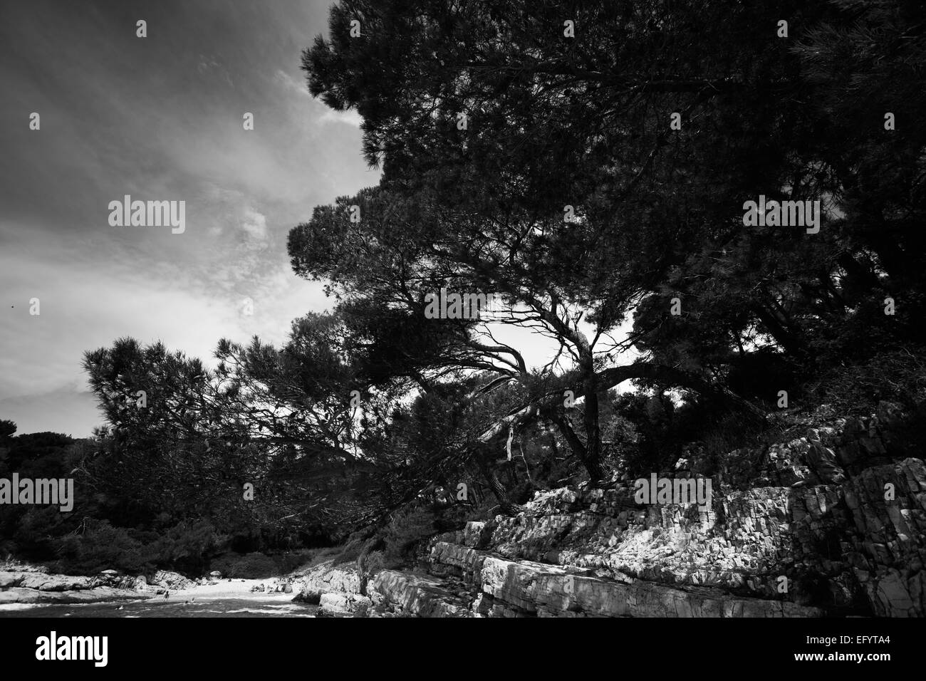 Geheimen Strand in Kroatien Stockfoto