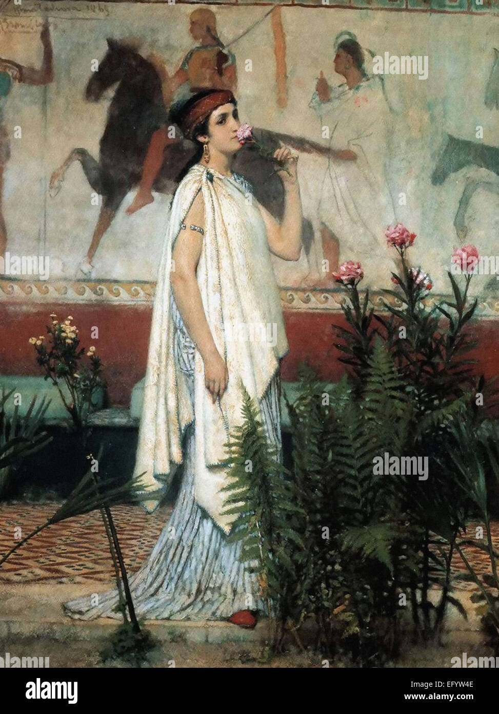 Lawrence Tadema Griechin Stockfoto