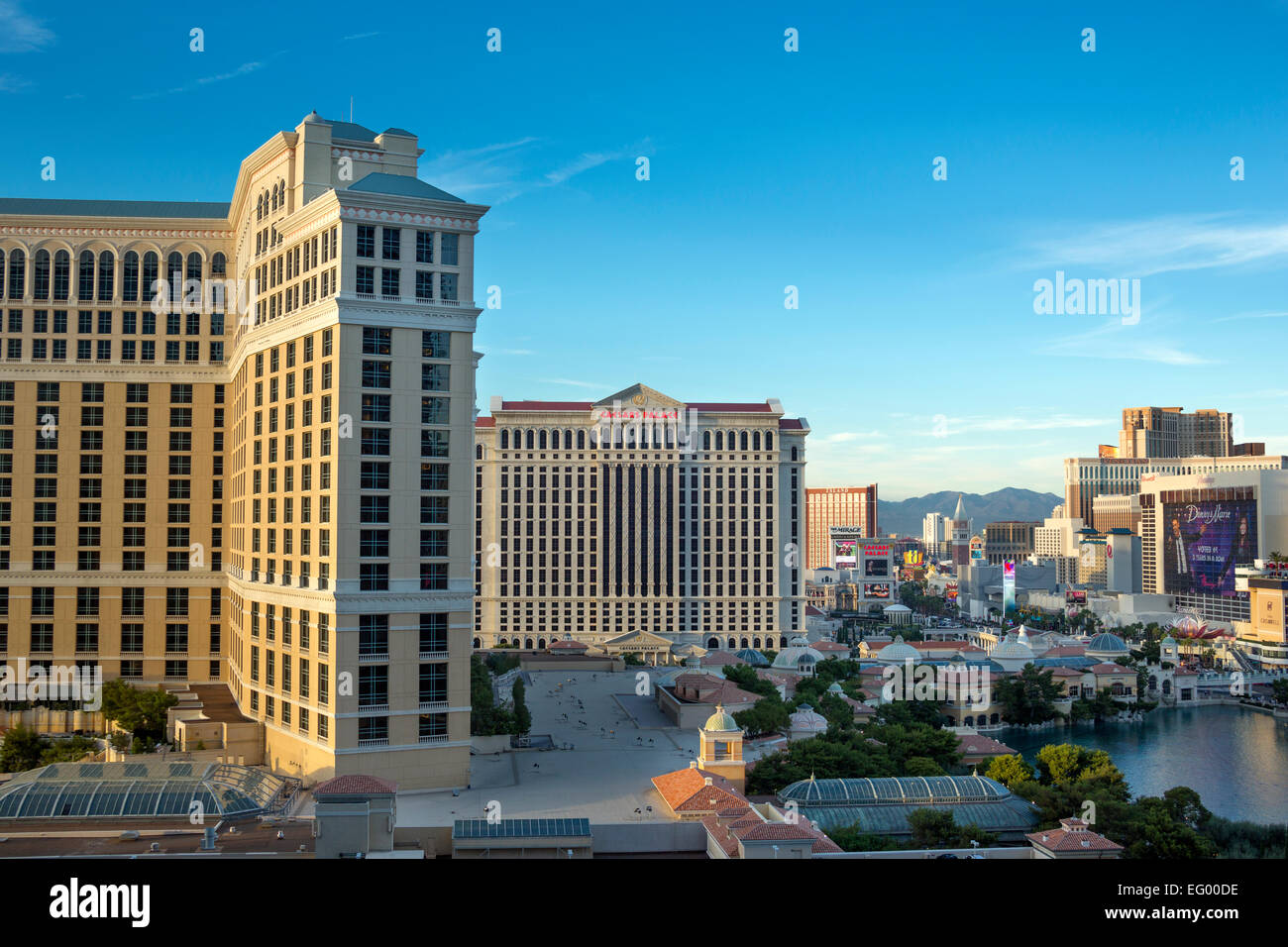 HOTEL-CASINOS DEN STRIP LAS VEGAS SKYLINE NEVADA USA Stockfoto