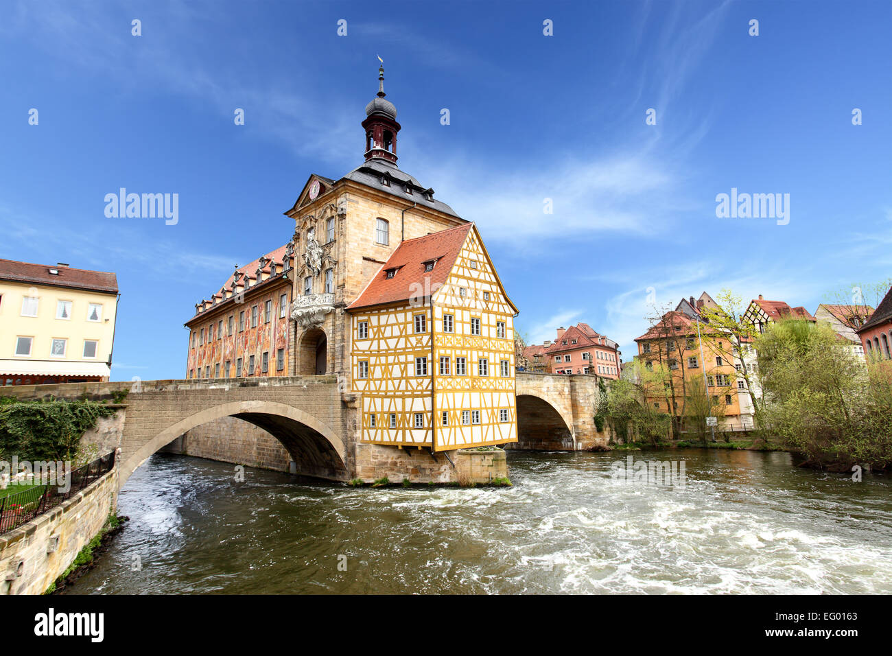 Rathaus auf der Brücke, Bamberg, Deutschland Stockfoto