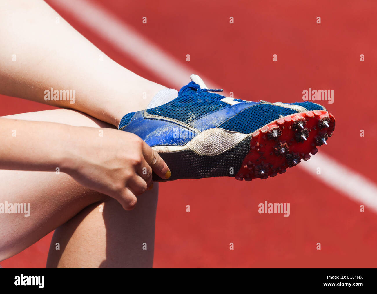 Laufschuhe, Sport-Hintergrund Stockfoto