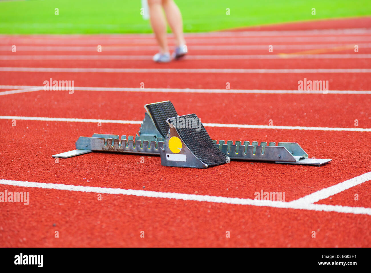 Laufschiene mit Power, Sport-Hintergrund Stockfoto