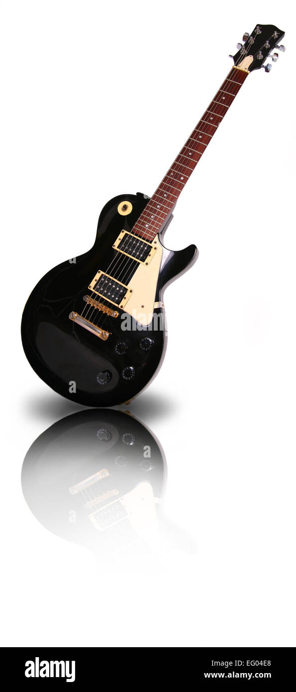 weißen Hintergrund isoliert Gitarre Stockfoto