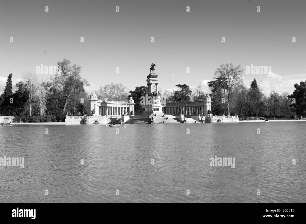 Denkmal für Alfonso XII, Parque des Buen Retiro, Madrid, Spanien Stockfoto