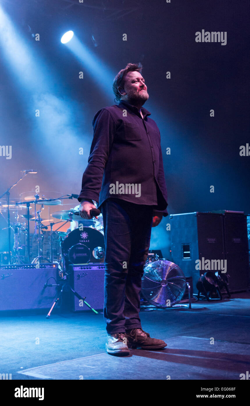 London, UK. 11. Februar 2015. Guy Garvey Lead-Sänger der Ellenbogen, Live Performance bei Hammersmith Eventim. Bildnachweis: Robert Stainforth/Alamy Live-Nachrichten Stockfoto