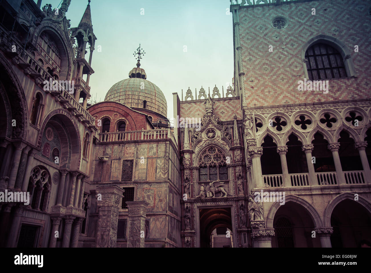 Venedig, Basilika San Marco, Palast Ducale Stockfotografie Alamy