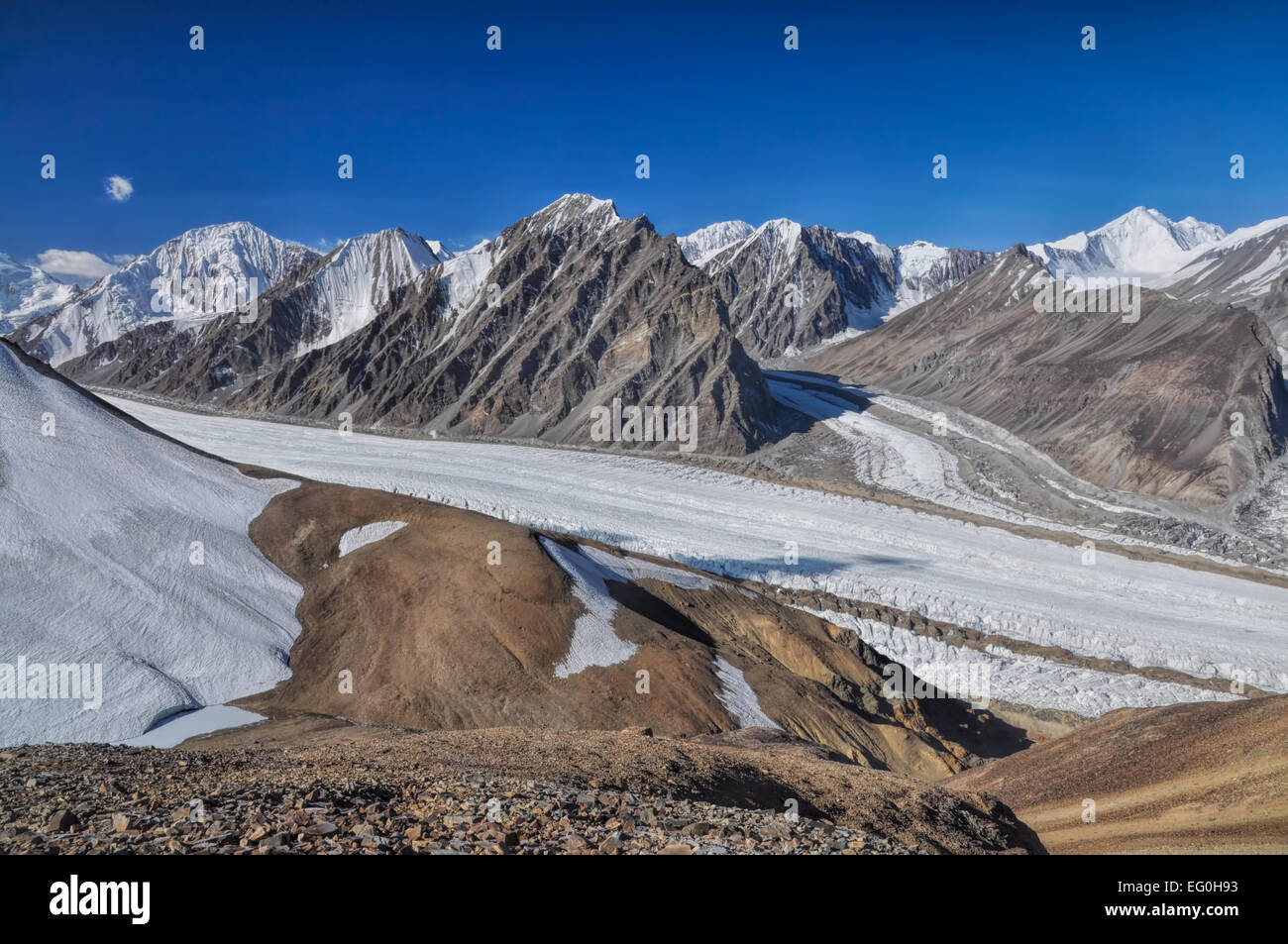 Herrlichen Gletscher im Pamir-Gebirge in Tadschikistan Stockfoto