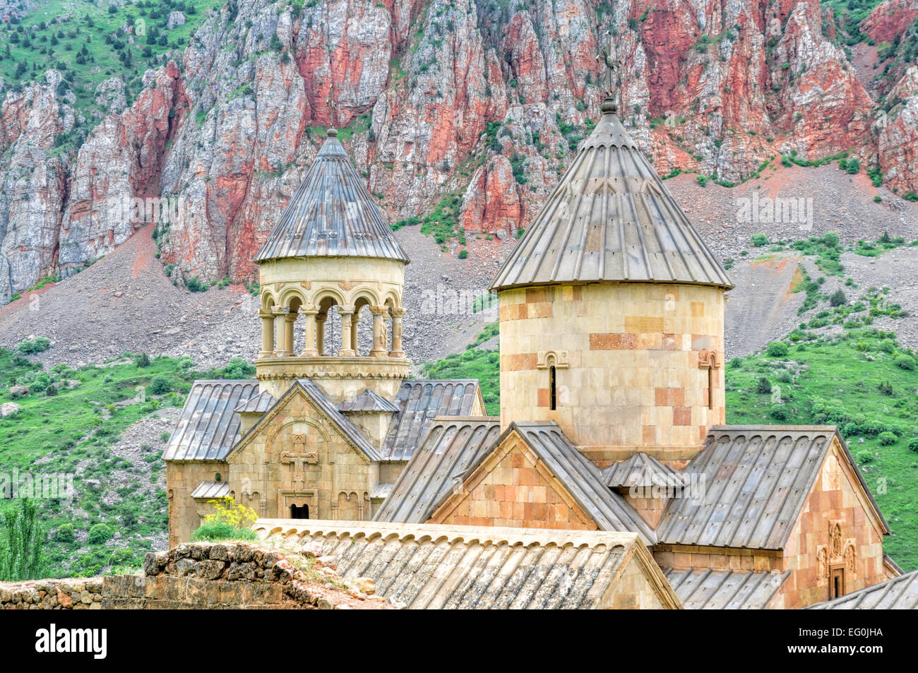 Malerische Novarank Kloster in Armenien, beliebtes Ferienziel Stockfoto