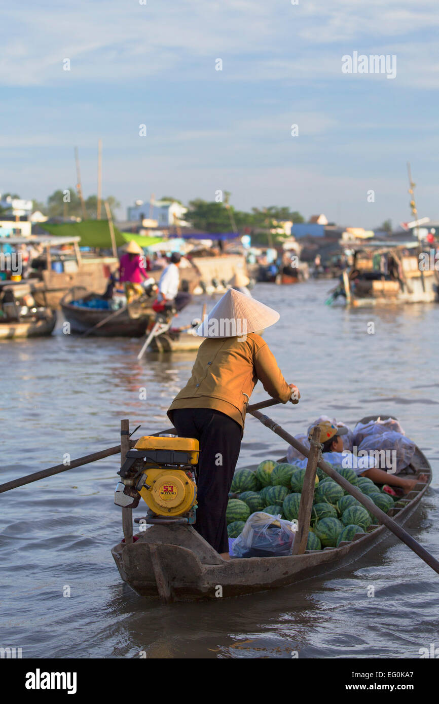 Cai Rang schwimmende Markt, Can Tho, Mekong-Delta, Vietnam Stockfoto