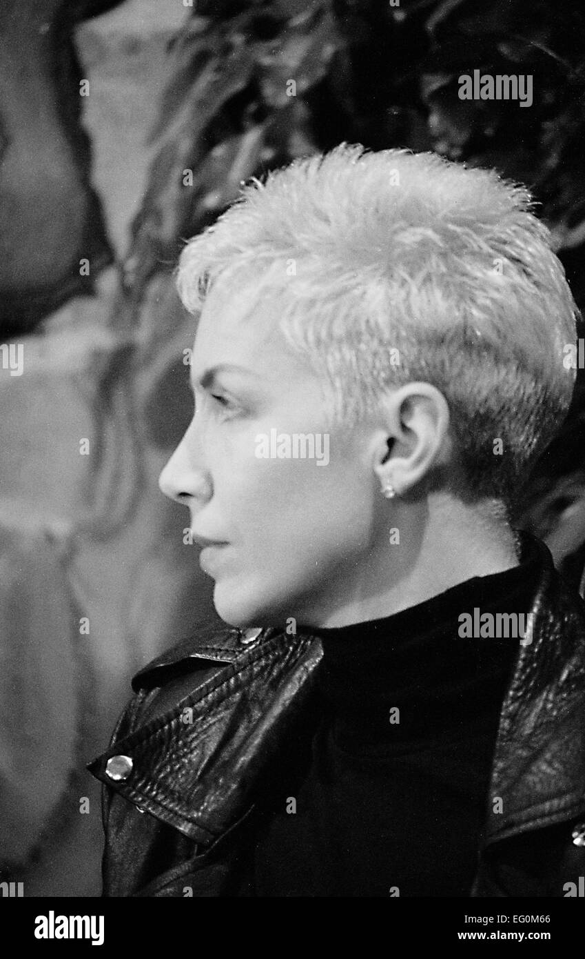 Annie Lennox von den Eurythmics in Italien 1989 Stockfoto