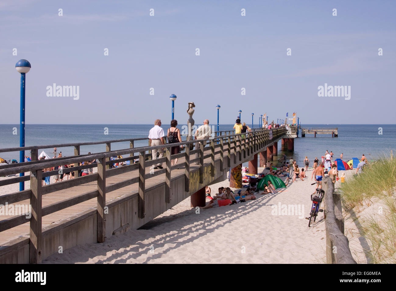 Pier in Wustrow auf dem Darß, Mecklenburg-Vorpommern, Deutschland Stockfoto