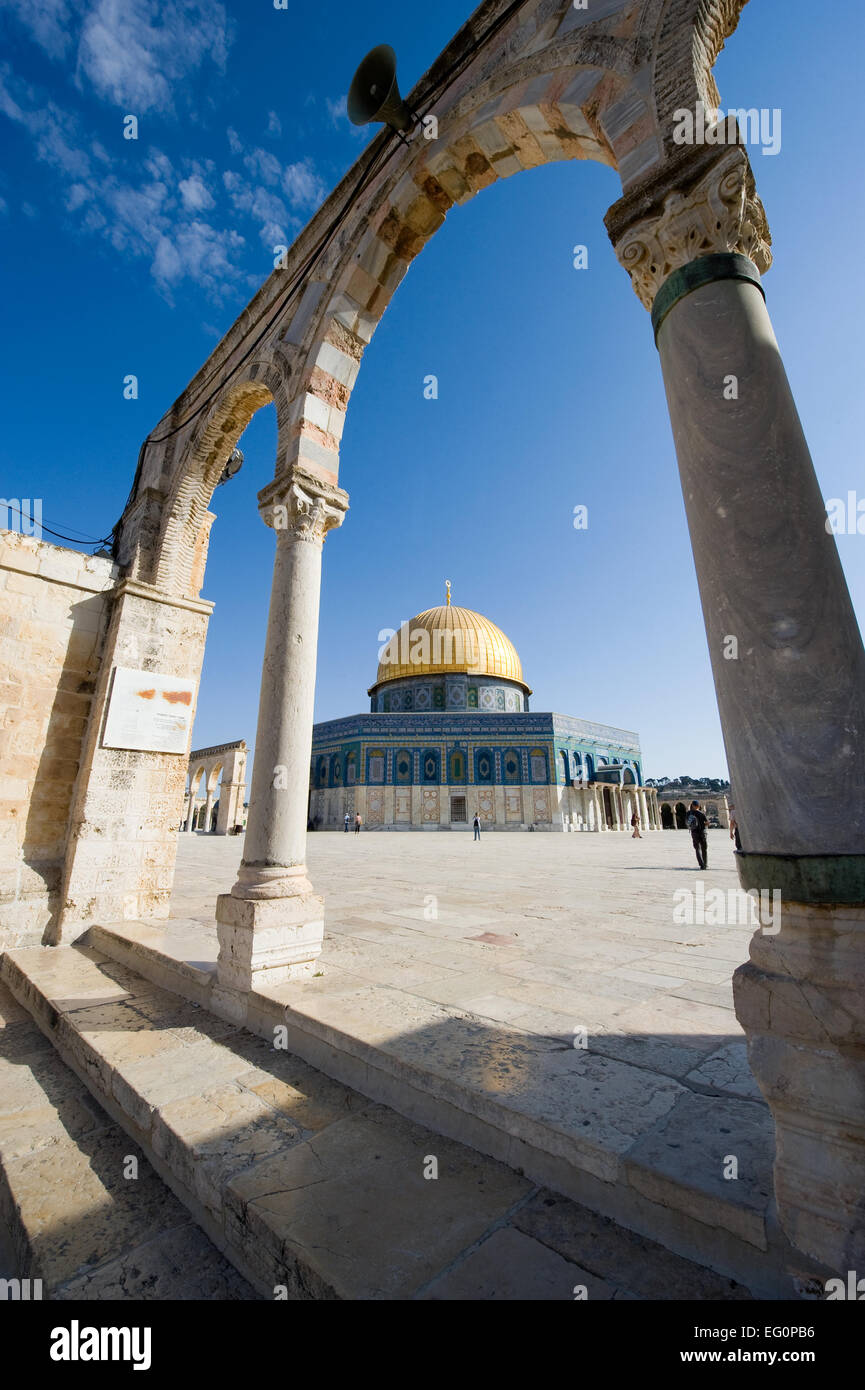 Der Felsendom auf dem Tempelberg in Jerusalem Stockfoto