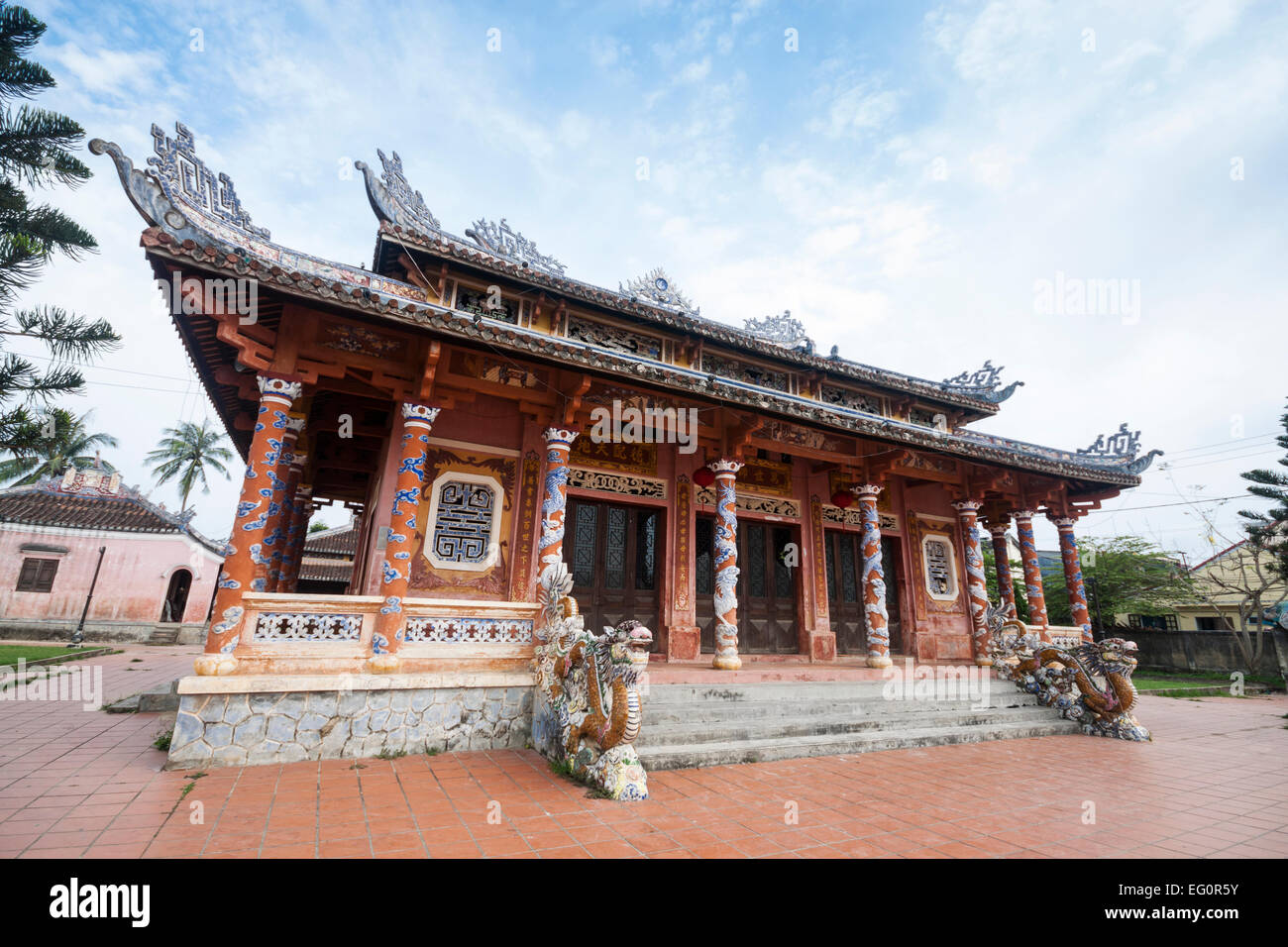 Chinesische Tempel in der alten Stadt Hoi an ein UNESCO-Weltkulturerbe, Vietnam, Asien. Stockfoto