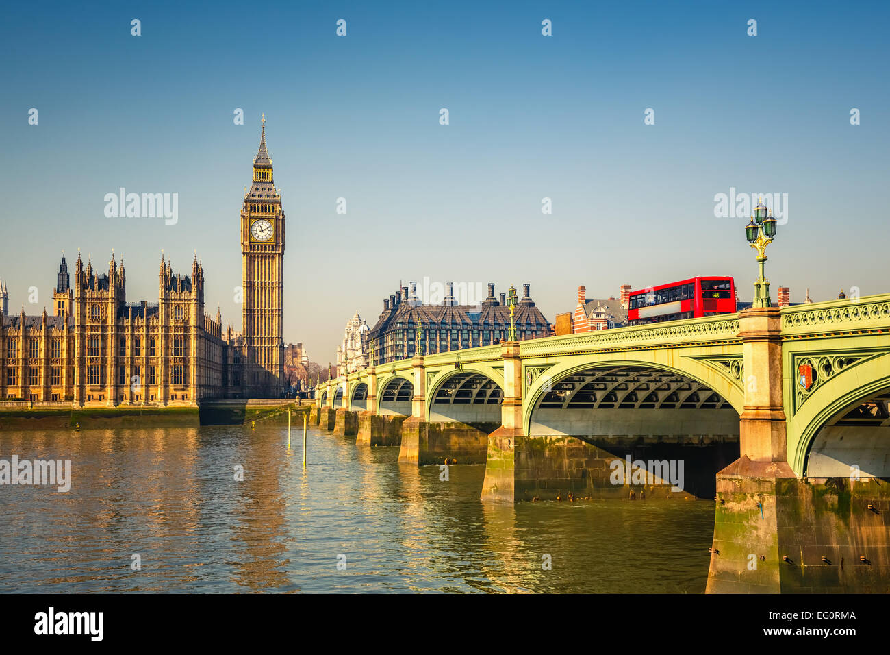 Big Ben und Häuser des Parlaments, London Stockfoto