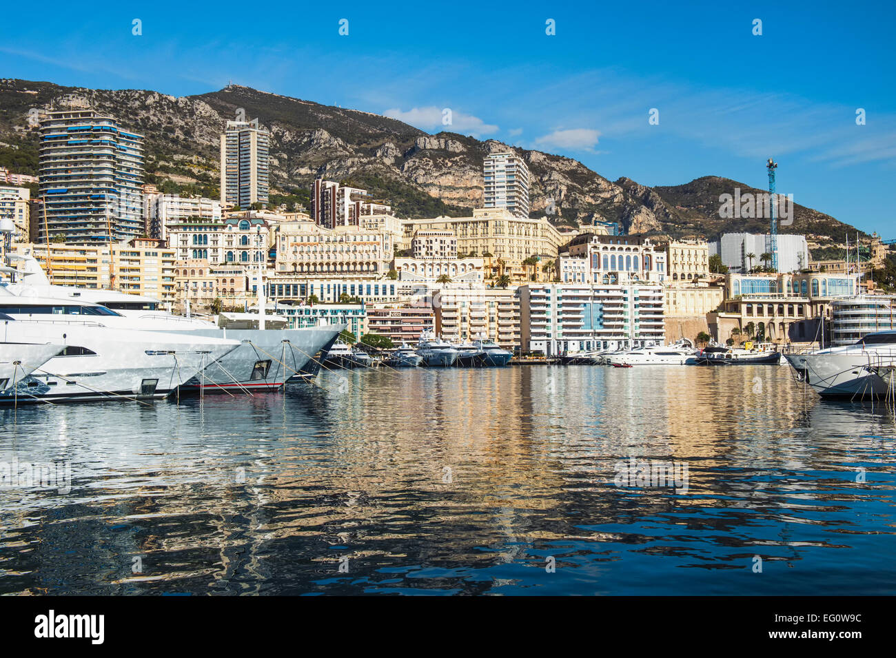 Yachten ankern in der Marina Monte-Carlo, Monaco Fürstentum Stockfoto