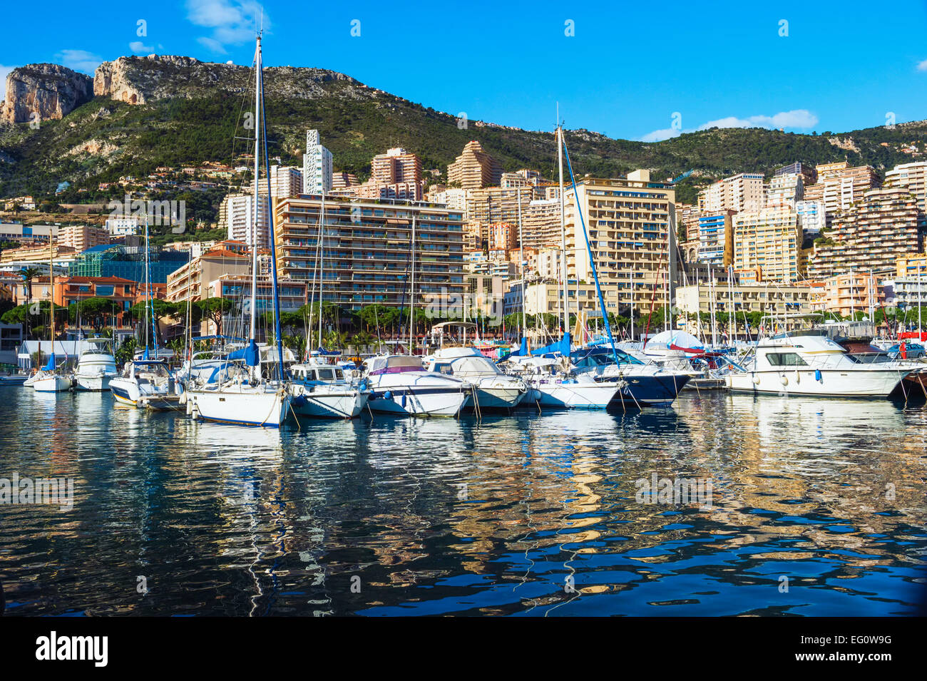 Yachten ankern in der Marina Monte-Carlo, Monaco Fürstentum Stockfoto