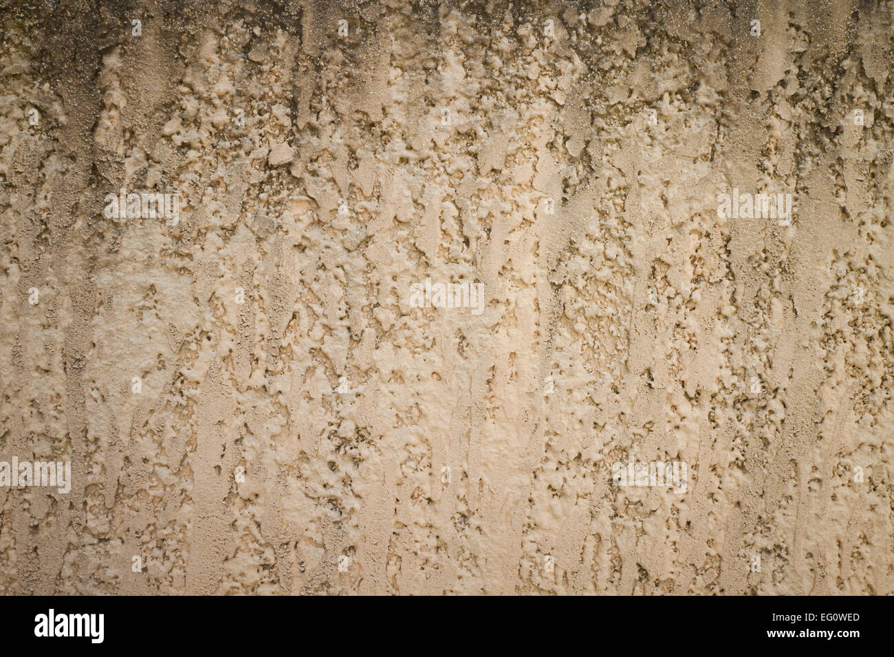 Grunge und schmutzigen Wand Bild einer Betonwand. Grau-braunen Hintergrund mit Textur. Stockfoto