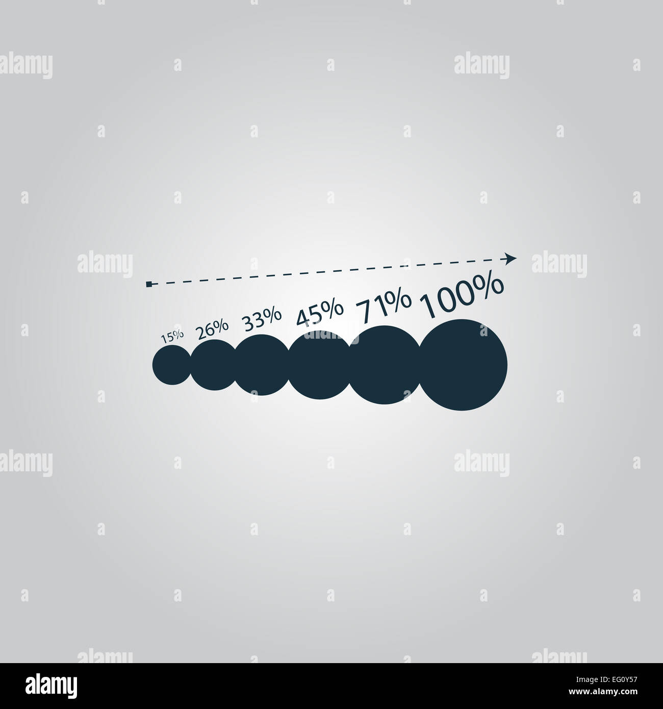 Einfaches Symbol Grafik Wachstum. Stockfoto