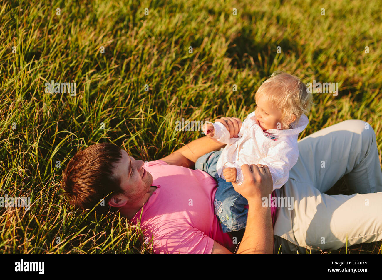 Vater und Tochter Stockfoto