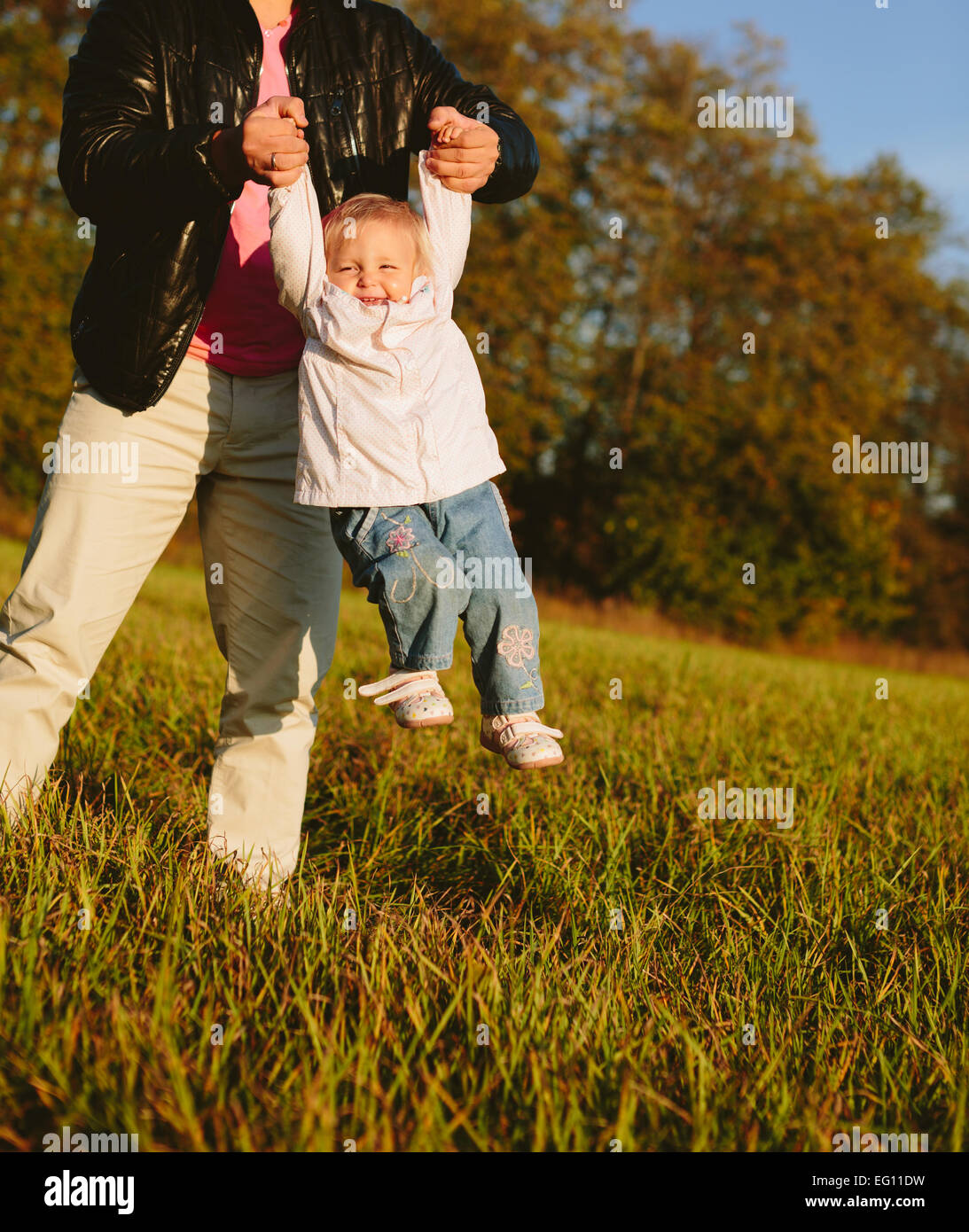 Vater und Tochter Stockfoto