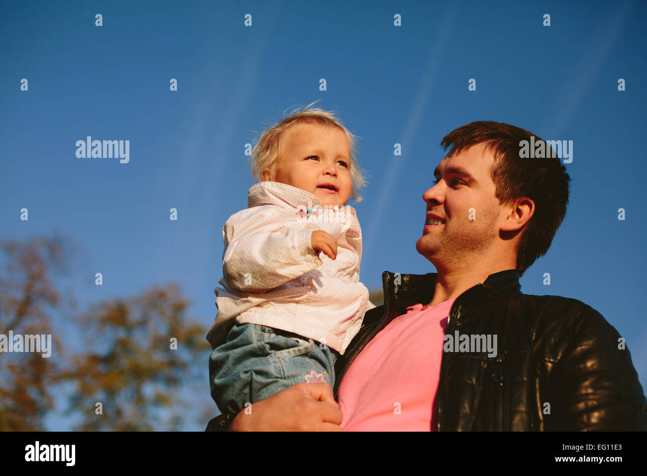Vater und Tochter Stockfoto