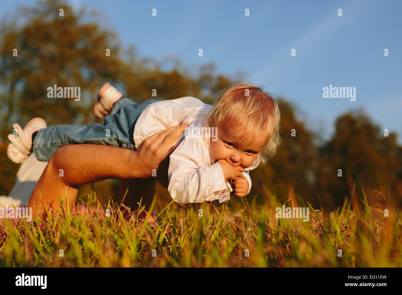 Vater und Tochter Stockfoto